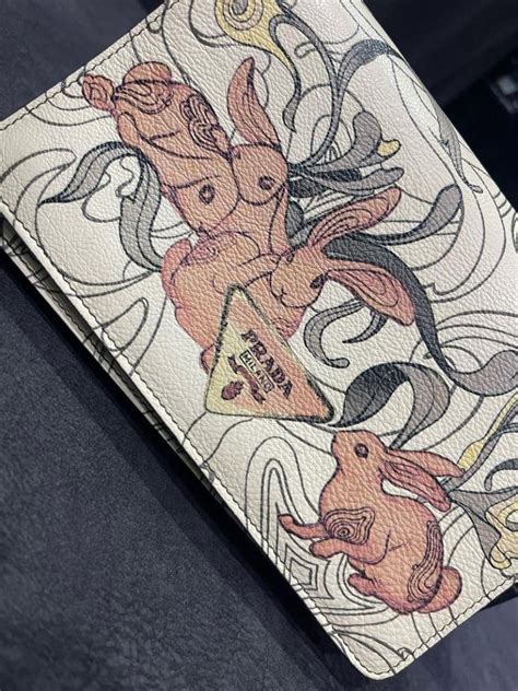 prada james jean wallet|PRADA X JAMES JEAN Glace Calfskin Rabbit Print Continental .